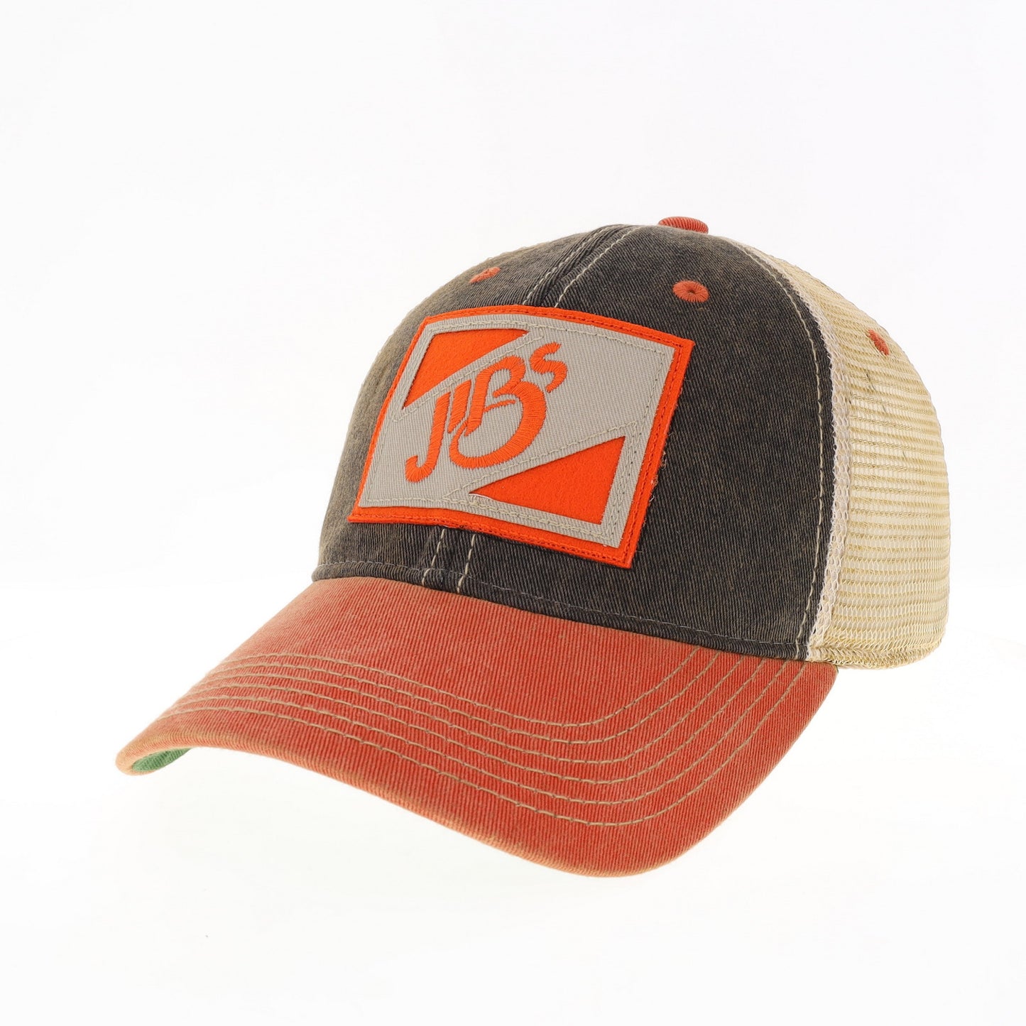 JIBS Old Favorite Trucker Adjustable Snap Back Hat Black/Orange