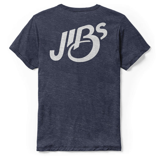 Short Sleeve Tee - JIBS Logo on Back (Navy/w White Logo)
